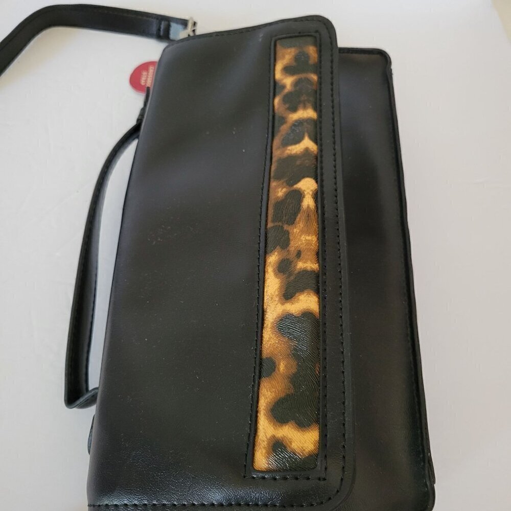 Merona Satchel Black animal print Women shoulder bag One Size - Picture 12 of 15